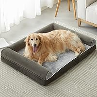 Vista 2 de BFPETHOME Camas lavables para perros extragrandes, cama ortopédica extragrande para perros grandes, sofá cama grande para perros con funda extraíble