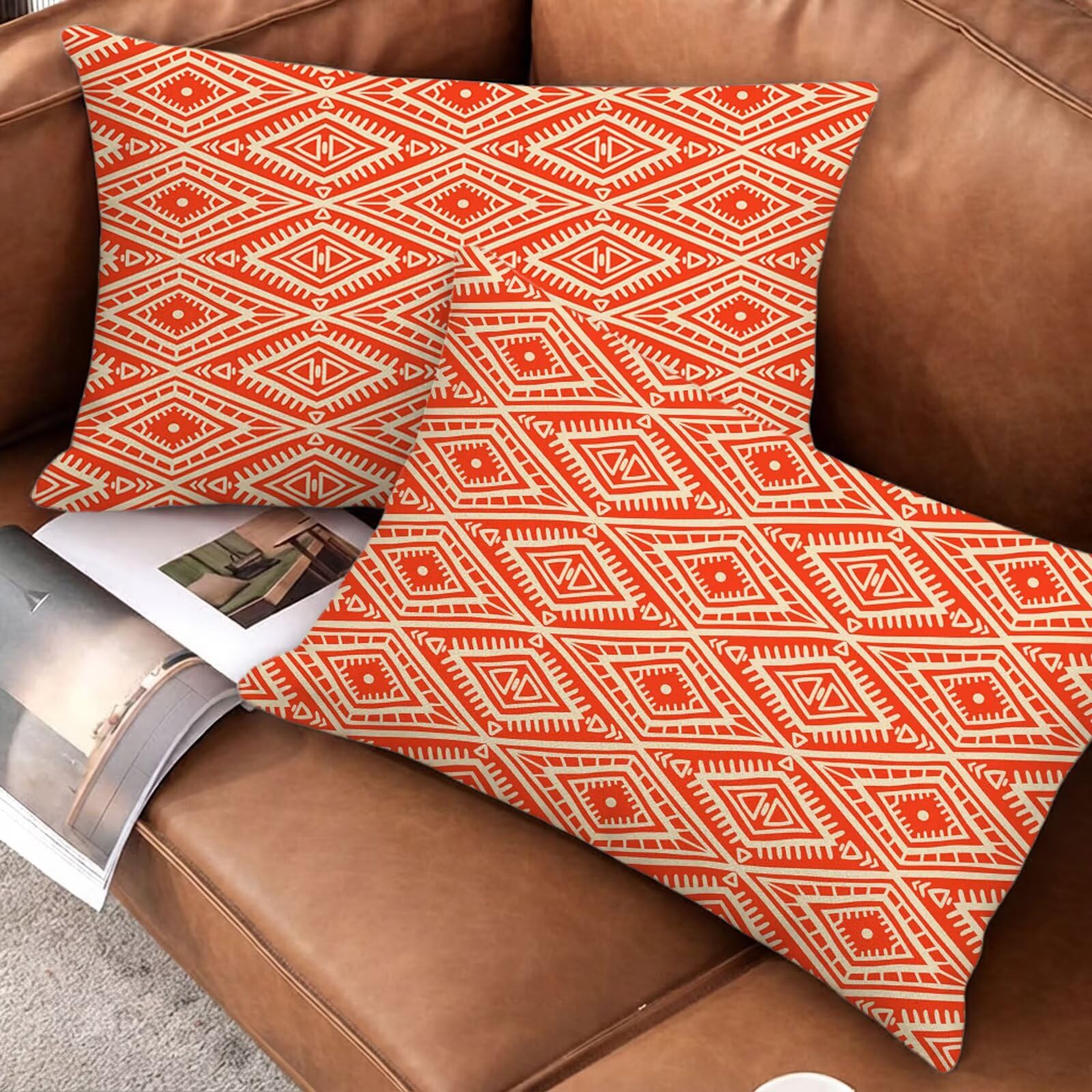 Poszewki na poduszki 60 x 80 cm geometryczne poduszki retro poszewki na