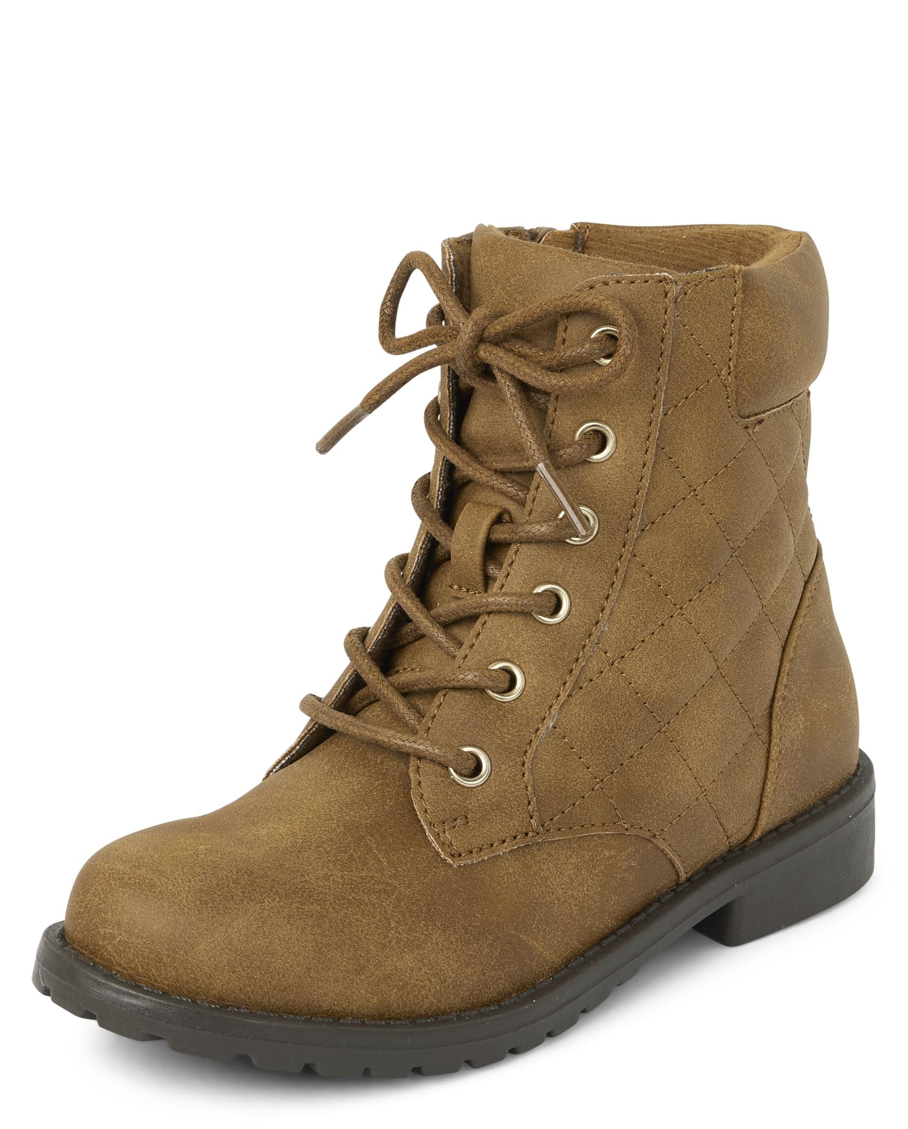 The Children's Place Girls' Lace Up Combat Boot