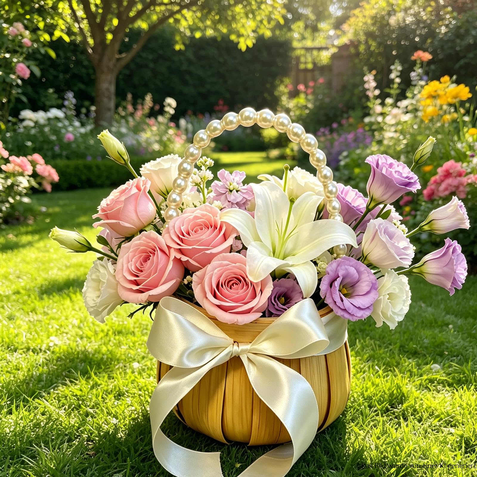 2 Stück Blumenkorb Hochzeit Blumenmädchen Streukorb Geschenkkorb Rattankorb