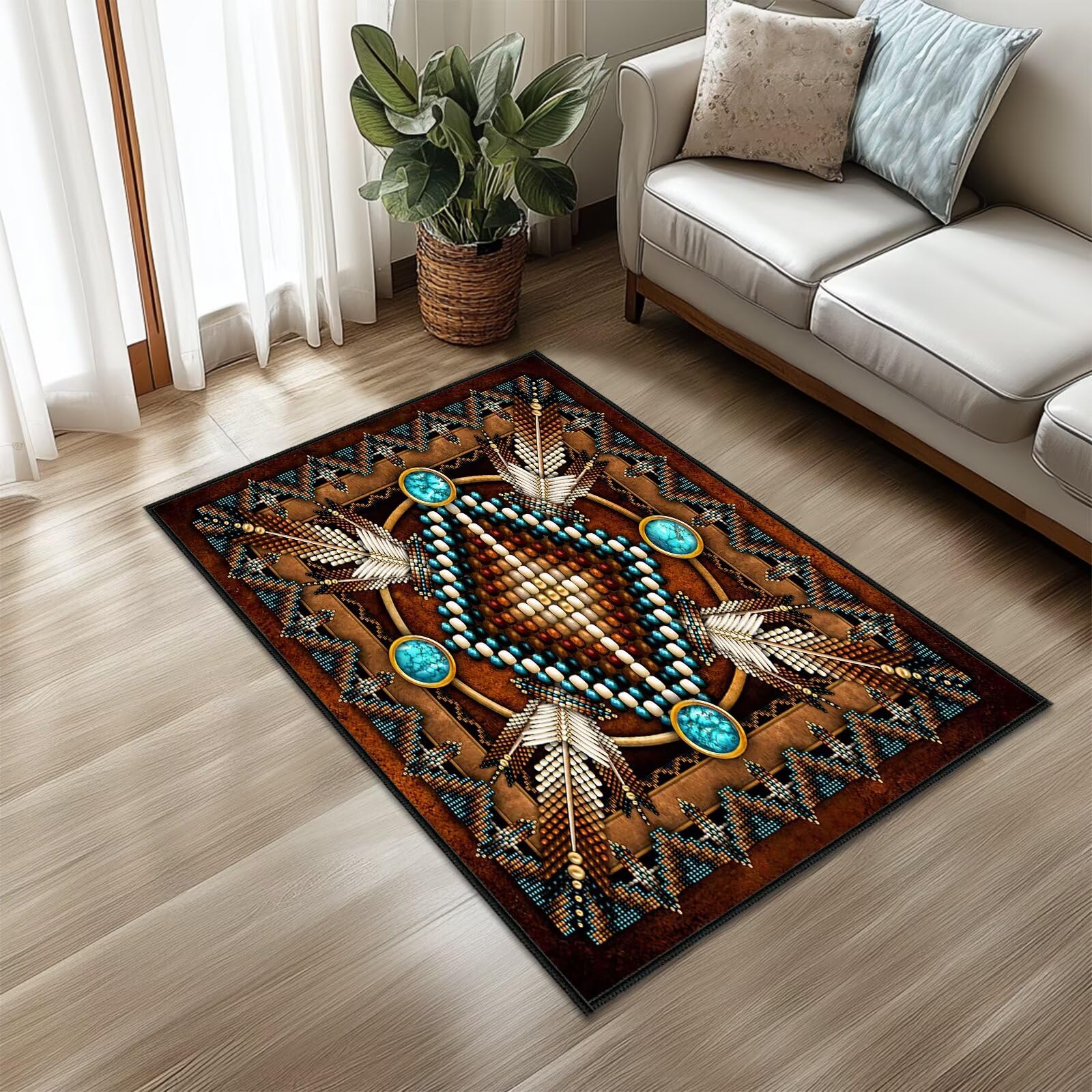 Tapis de sol occidental de 91x152 cm pour salon et entrée de maison moderne