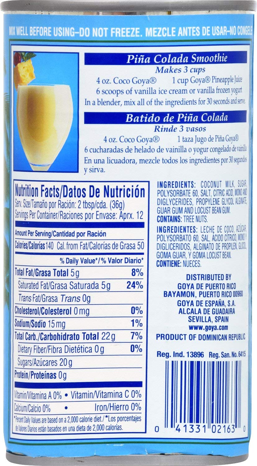 Goya Crema de Coco - Crema de Coco (6 Pack, Total de 88 onzas)