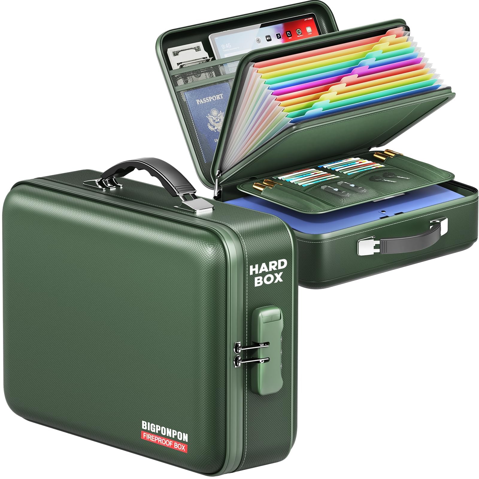Amazon.com: BigPonPon Fireproof Document Box, Hard Case Highly