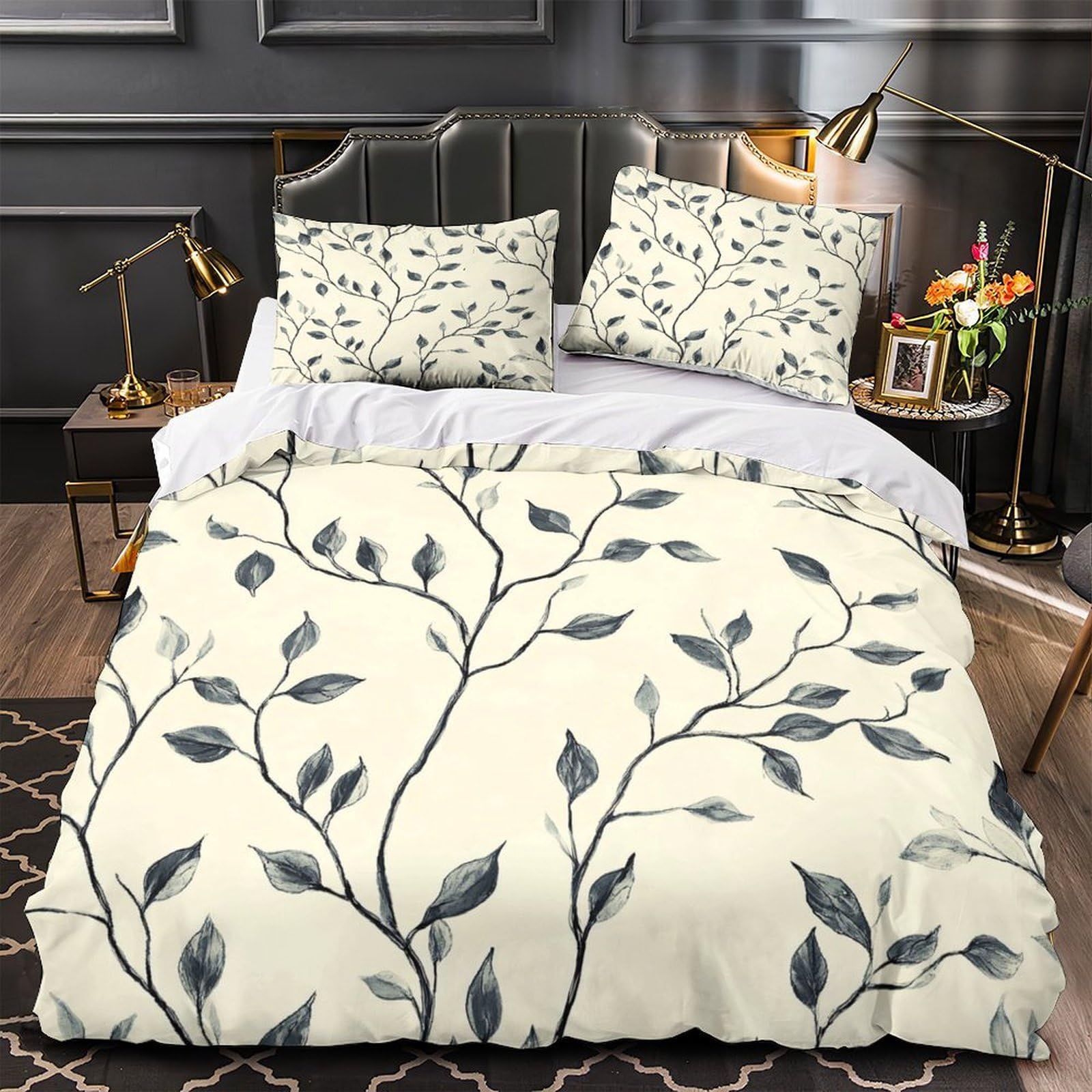Guía de Viaje de Laponia Funda de Edredón Impresión 3D Juego de 3 Piezas Suave Cierre de Incluye Fundas de Almohada Antialérgica Funda Edredon for Adultos Super King（260x220cm）