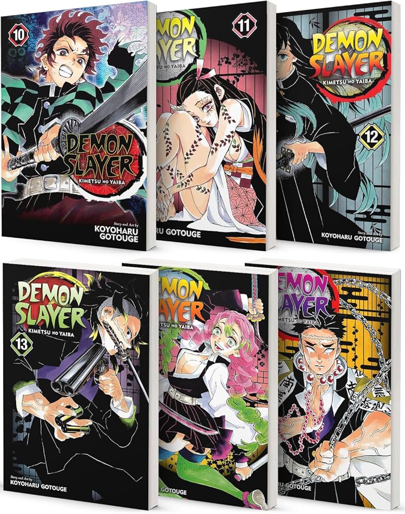 Demon Slayer Manga Collection Vol (10-15) 6 Books Collection by