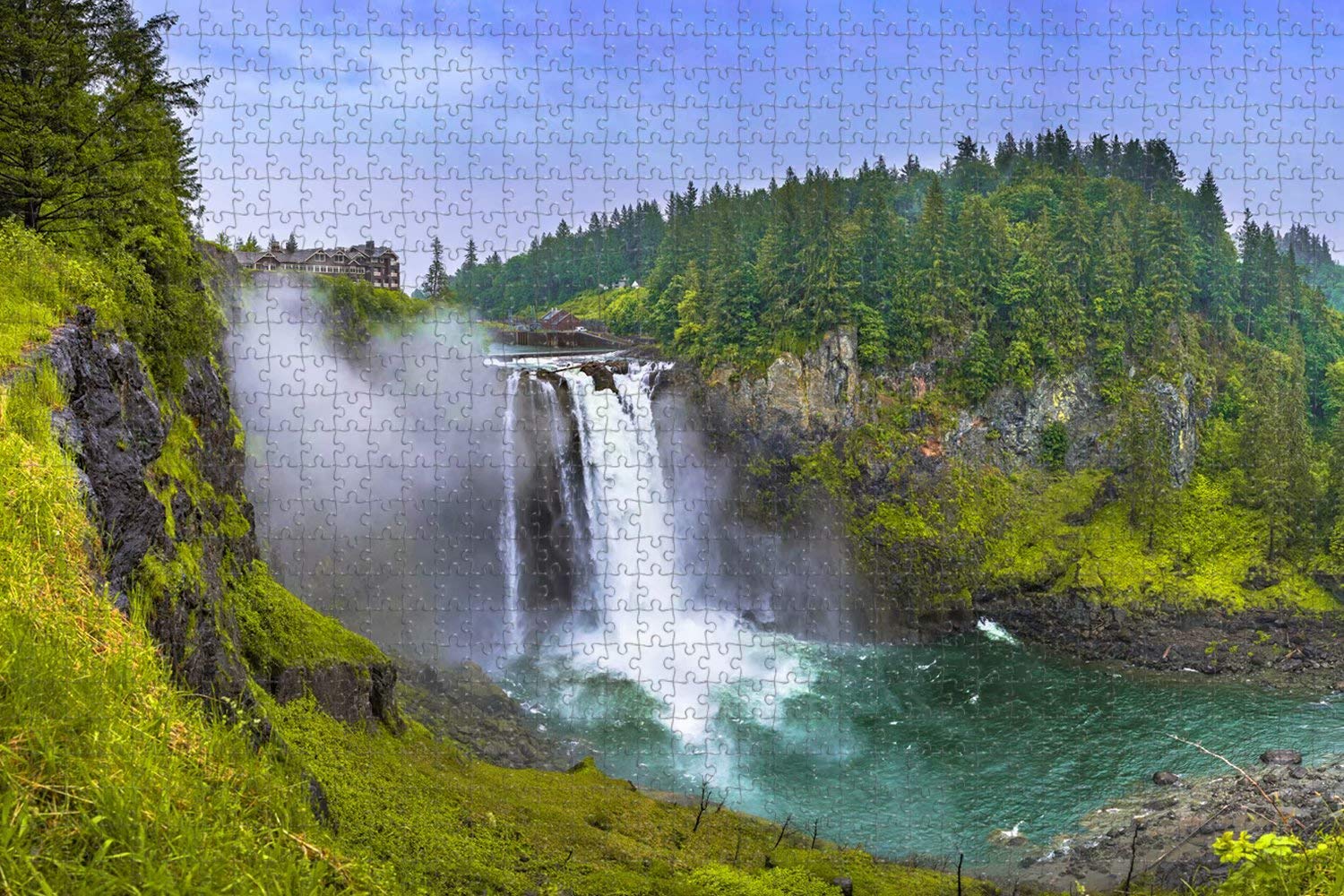Amazon.com: Jigsaw Puzzle For Adults 1000 Piece Snoqualmie Falls Seattle  Washington Usa Travel Souvenir : Toys & Games
