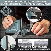 Vista 2 de Afilador de cuchillos rodante con opciones ajustables de 10° a 40° y altura de molienda ajustable, kit de afilador de cuchillos, sistema de afilado