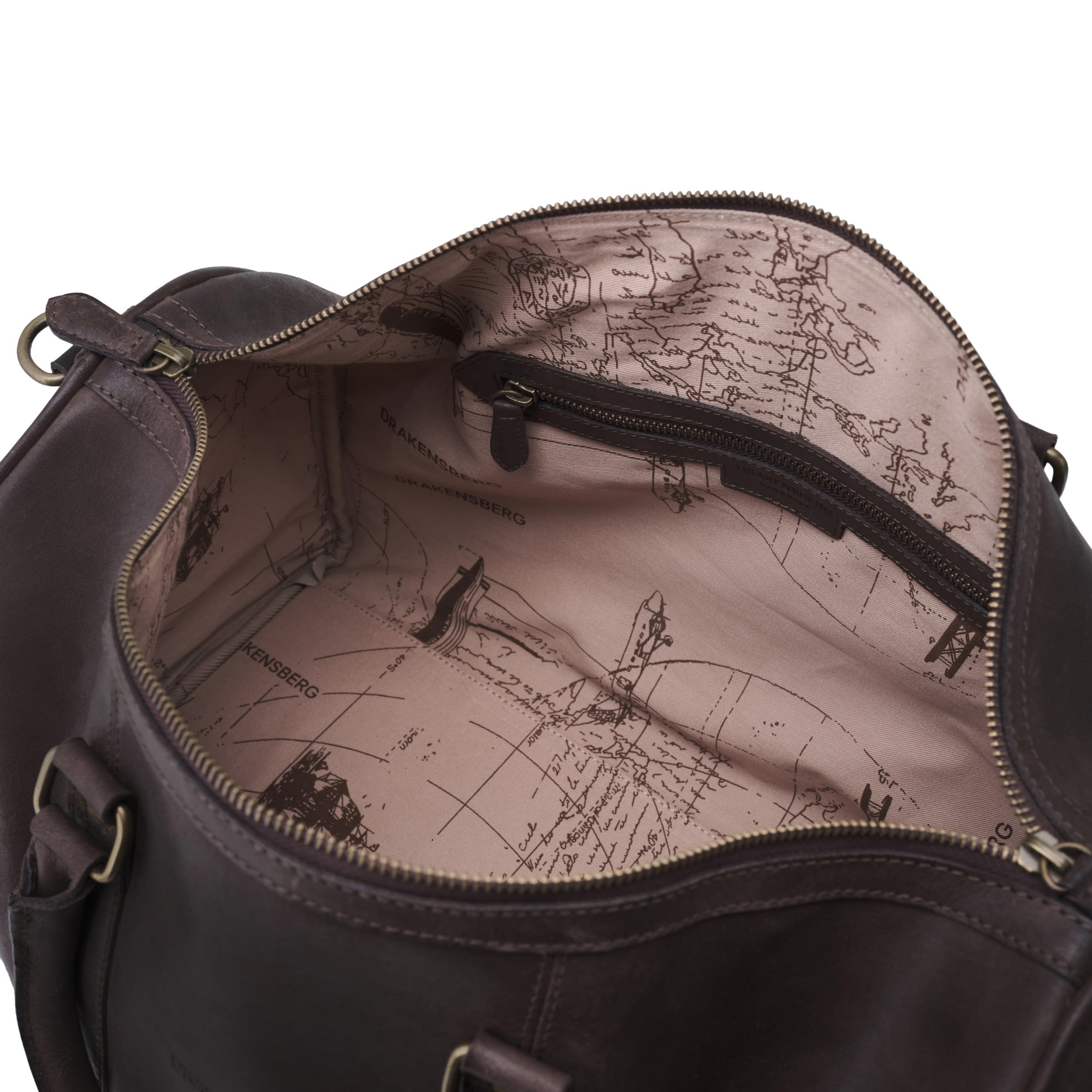 DRAKENSBERG Skórzana torba weekendowa "James" (45 cm) - kompaktowa, mała torba podróżna, torba sportowa, damska i męska, oficjalny bagaż podręczny lotu, 25 l, kawowo-brązowy, Klasyczny