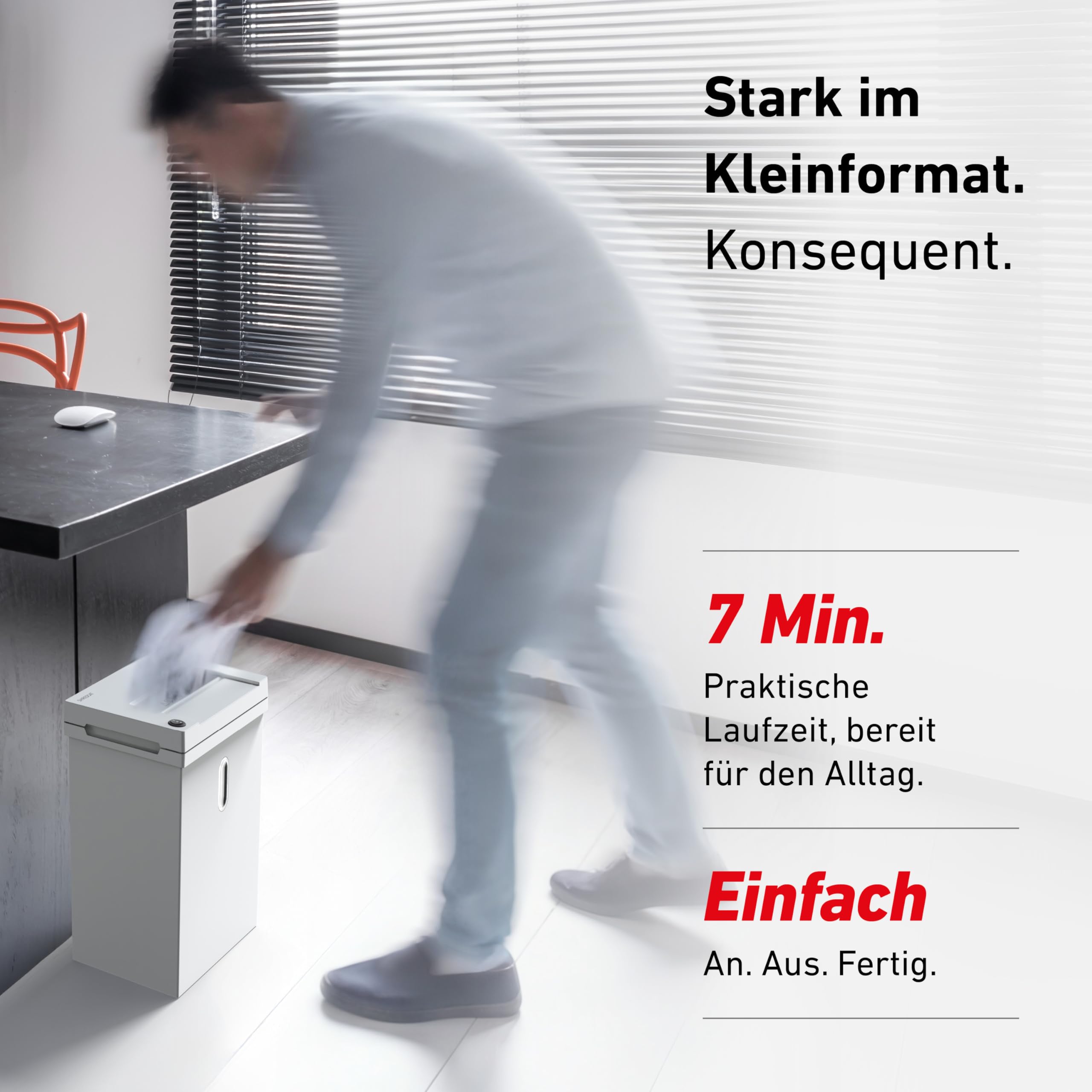 IDEAL Shredcat 8100 CC Aktenvernichter P4, 10–12 Blatt (80-70 g/m²), leise, 20L, Partikelschnitt 5×30 mm, Auto Start/Stopp, DSGVO-konform, Home Office & Büro Schredder