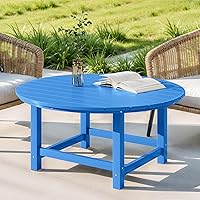 Vista 19 de Costaelm Mesas Laterales Cuadradas para Exteriores, Mesas de Patio Adirondack para Exteriores, Mesa Lateral de Patio de HDPE Resistente a