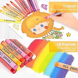 iBayam Stocking Stuffers for Teen Girls, Art Supplies, Arts and Crafts for Kids Ages 8-12, Teens Girls Christmas Gifts, Gifts for 5-12 Year Old Girl, Art Set Case with Trifold Easel, Sketch Pads