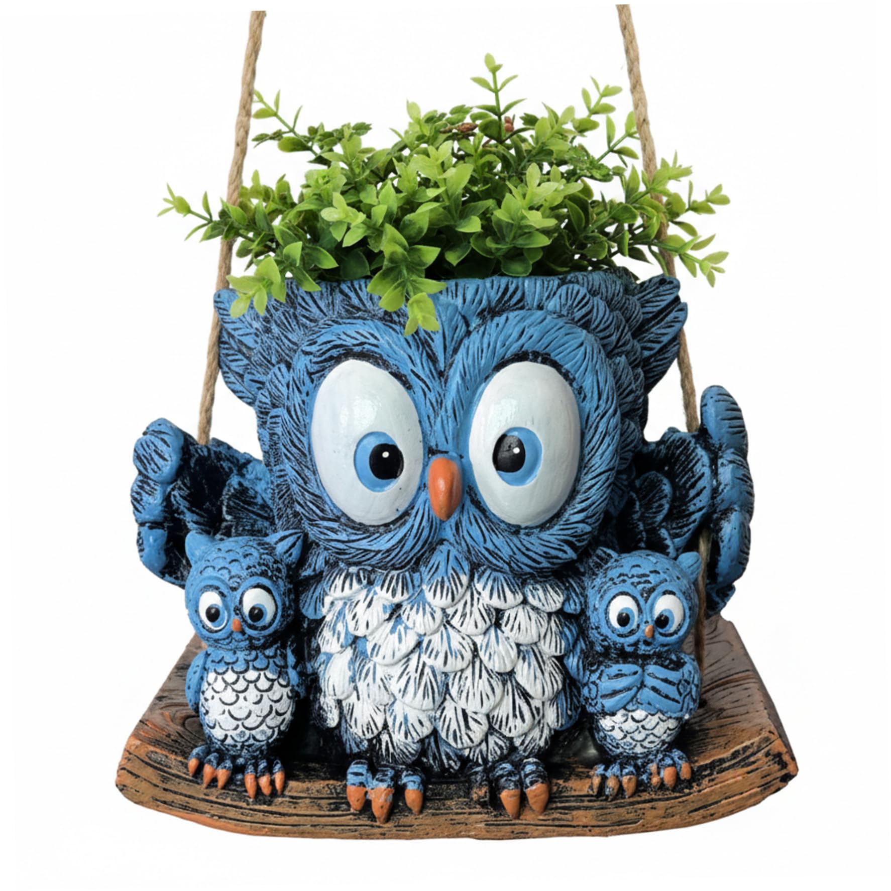 Jardinière amusante à suspendre en forme de hibou pour succulentes