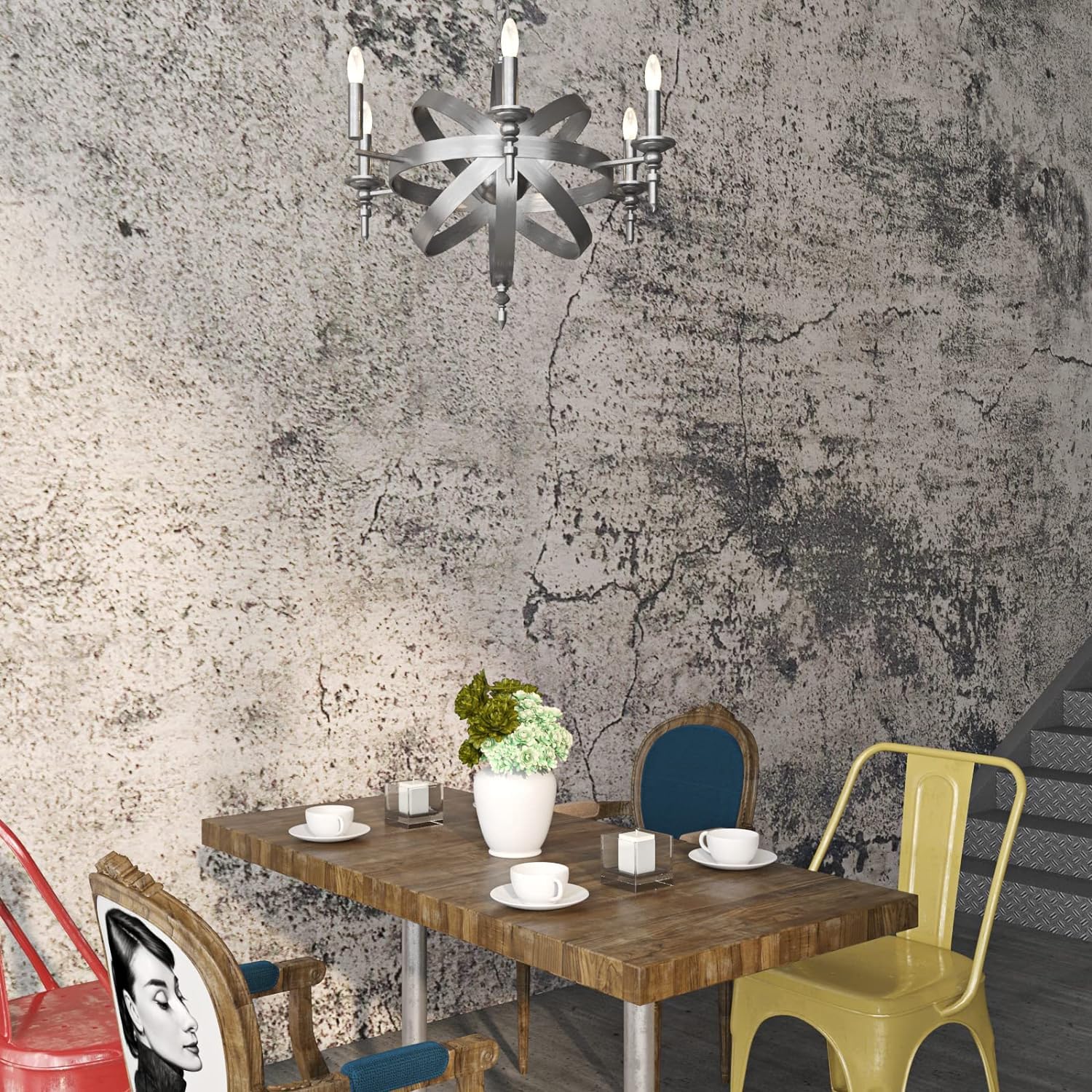 FunStick 40CM×12M Carta da Parati Adesiva Effetto Cemento Carta Adesiva per Mobili Cucina Grigio Piano Lavoro Impermeabile Pellicola Adesiva per Mobili Grigio Cemento Paraschizzi Cucina Muro Scaffali