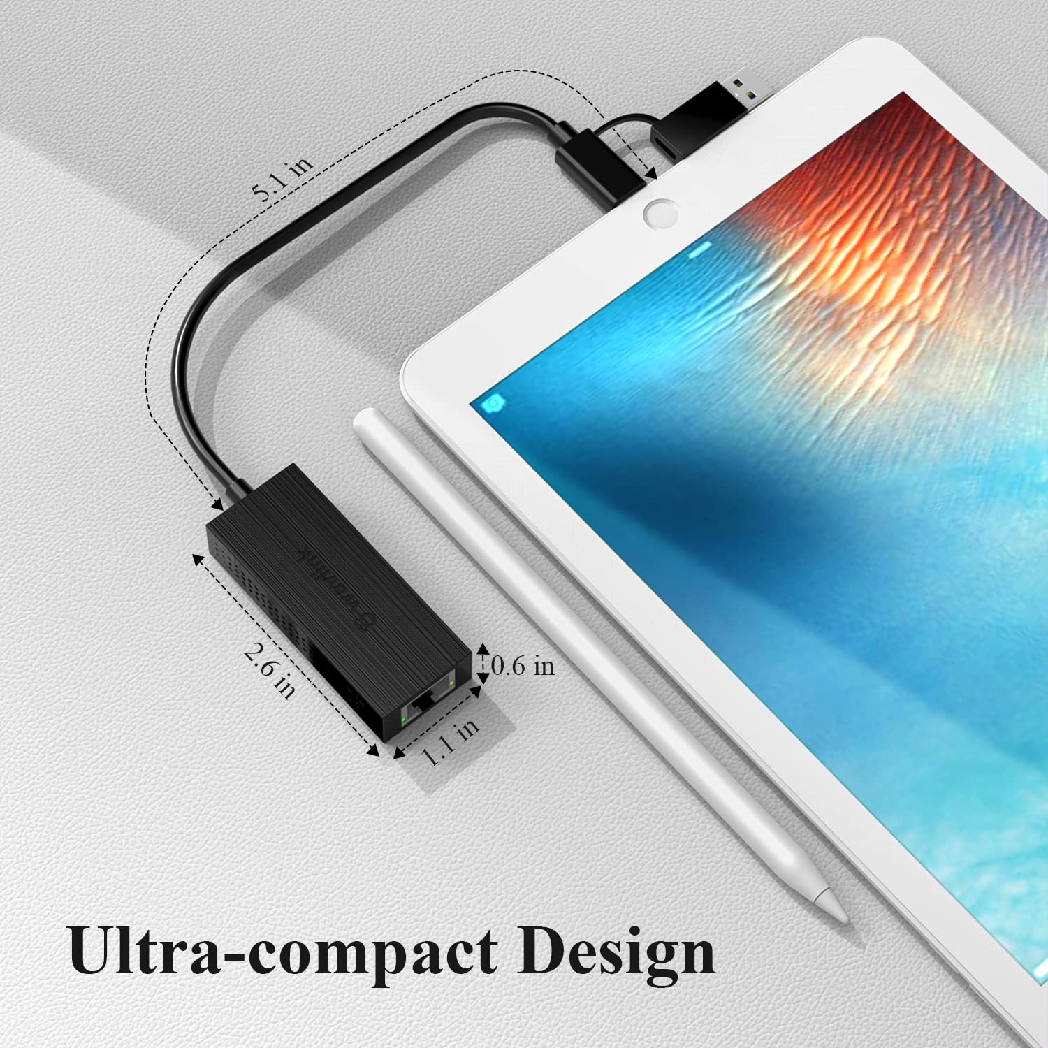 WAVLINK Adattatore USB C a Ethernet, 2.5G USB LAN, compatibile con laptop, PC con Windows 7/8/10, XP, Vista, Mac OS 10.6 o superiore