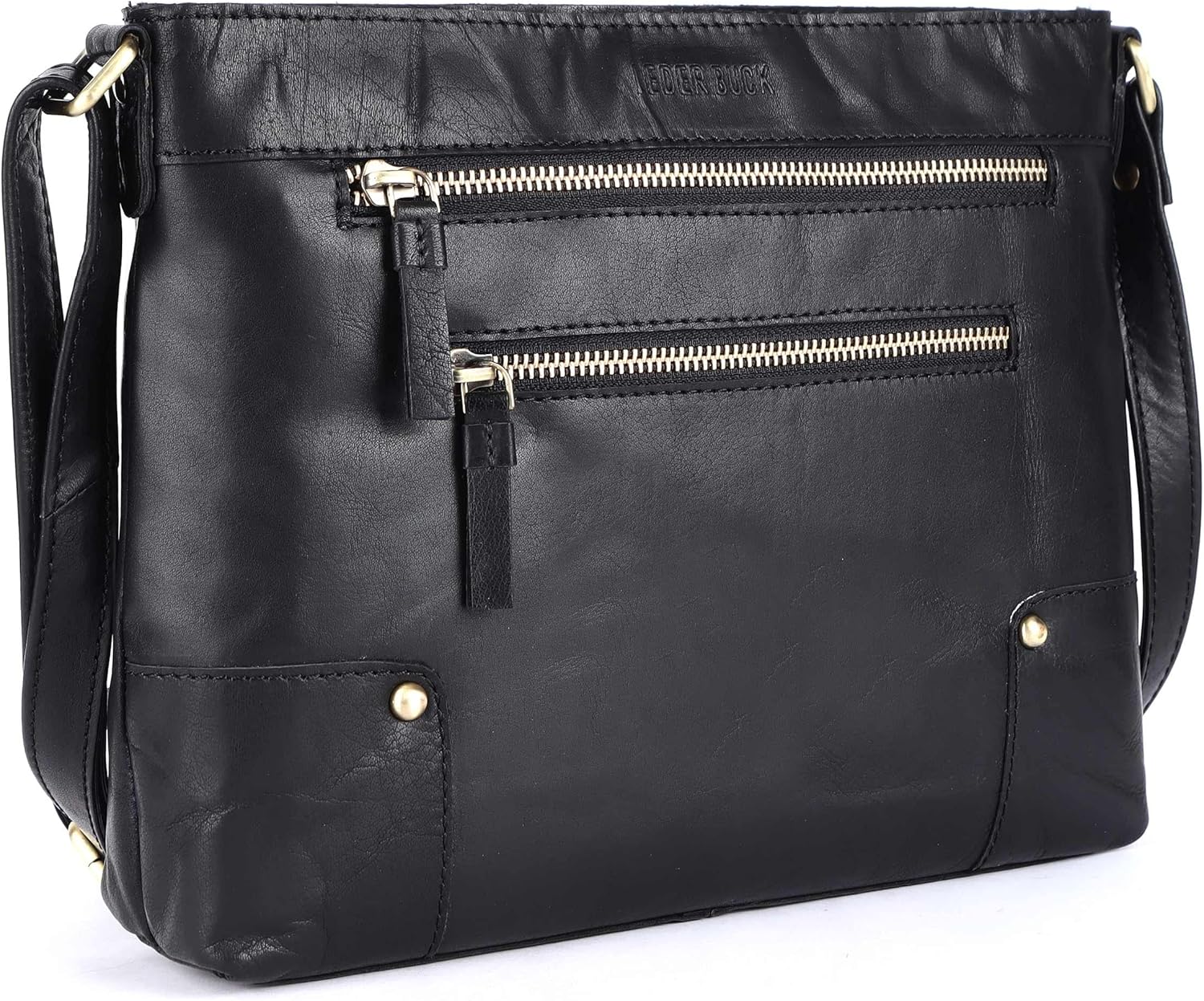 Mia Soft Real Leather Womens Crossbody Handbags and Purses-Triple Zip Premium Sling Crossover Shoulder Bag - Image 8