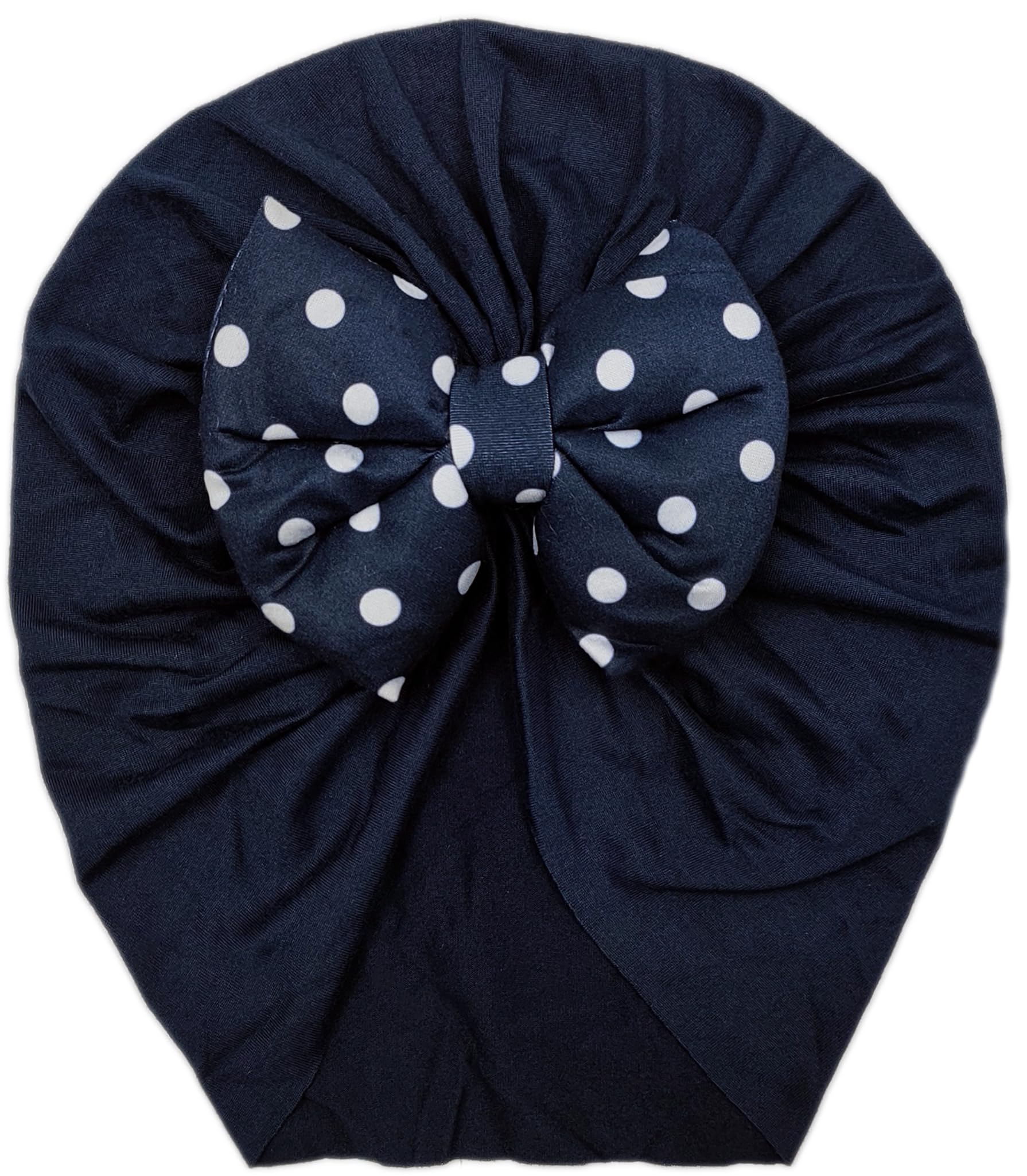 RedChimes Premium Soft Fabric Polka Bow Head Wrap Super Stretchable Headband Hair Accessories For Baby Toddlers Pack of 1 Pc (Dark Blue) (B0CT5RP7ZM) Amazon Price History, Amazon Price Tracker