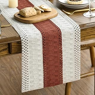 Artoid Mode Caramel Farmhouse Rustic Table Runner 12x90 Inch