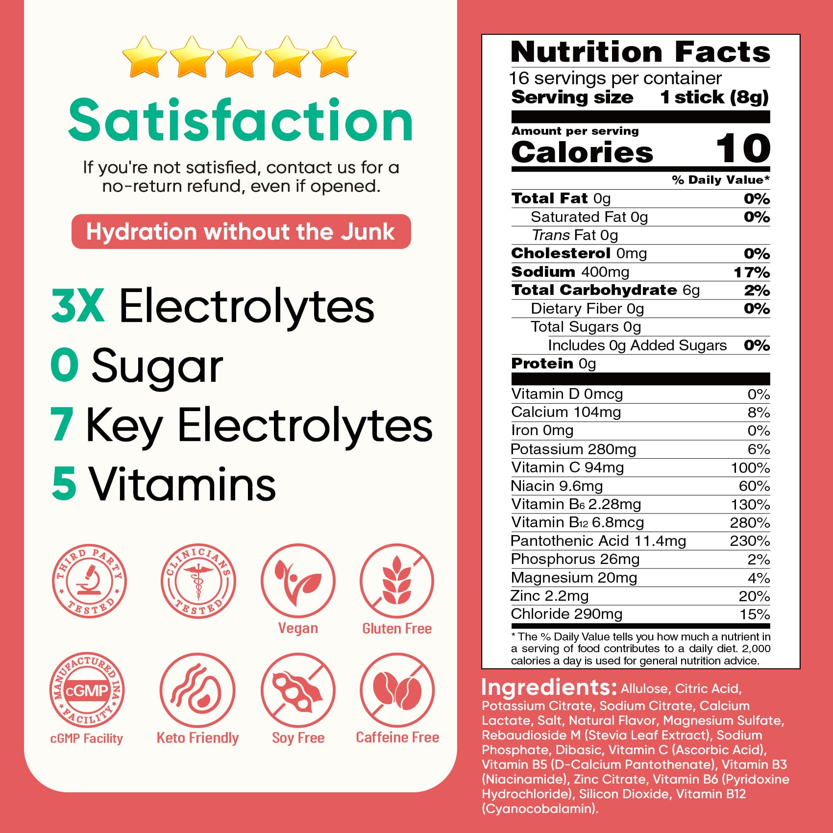 Venture Pal Sugar Free Electrolyte Powder, Liquid Daily IV Hydration Packet — Amazon image 7