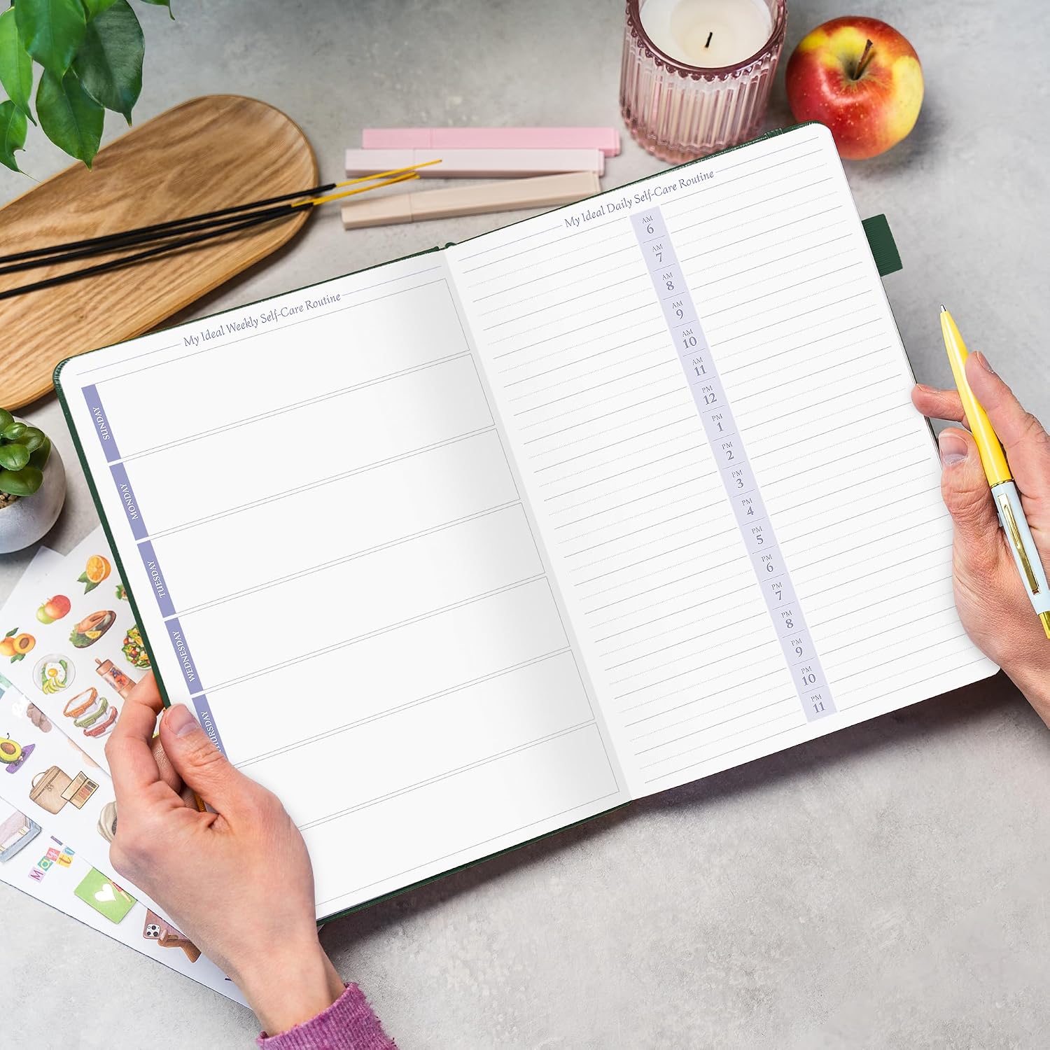 Legend Self-Care Journal – Guided Daily Reflection Journal to Support Mental & Physical Health – Daily Mood, Meditation & Personal Development Notebook – 7.1x10.5”, Lasts 3 Months (Forest Green)