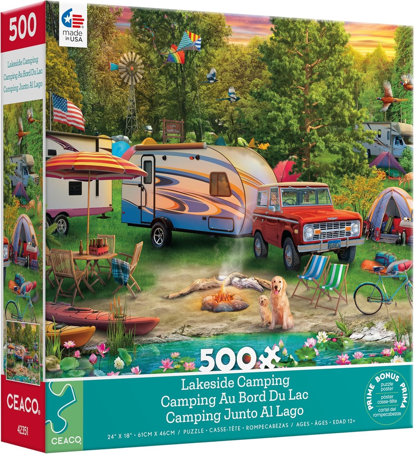 Ceaco - Lakeside Camping - 500 Piece Jigsaw Puzzle