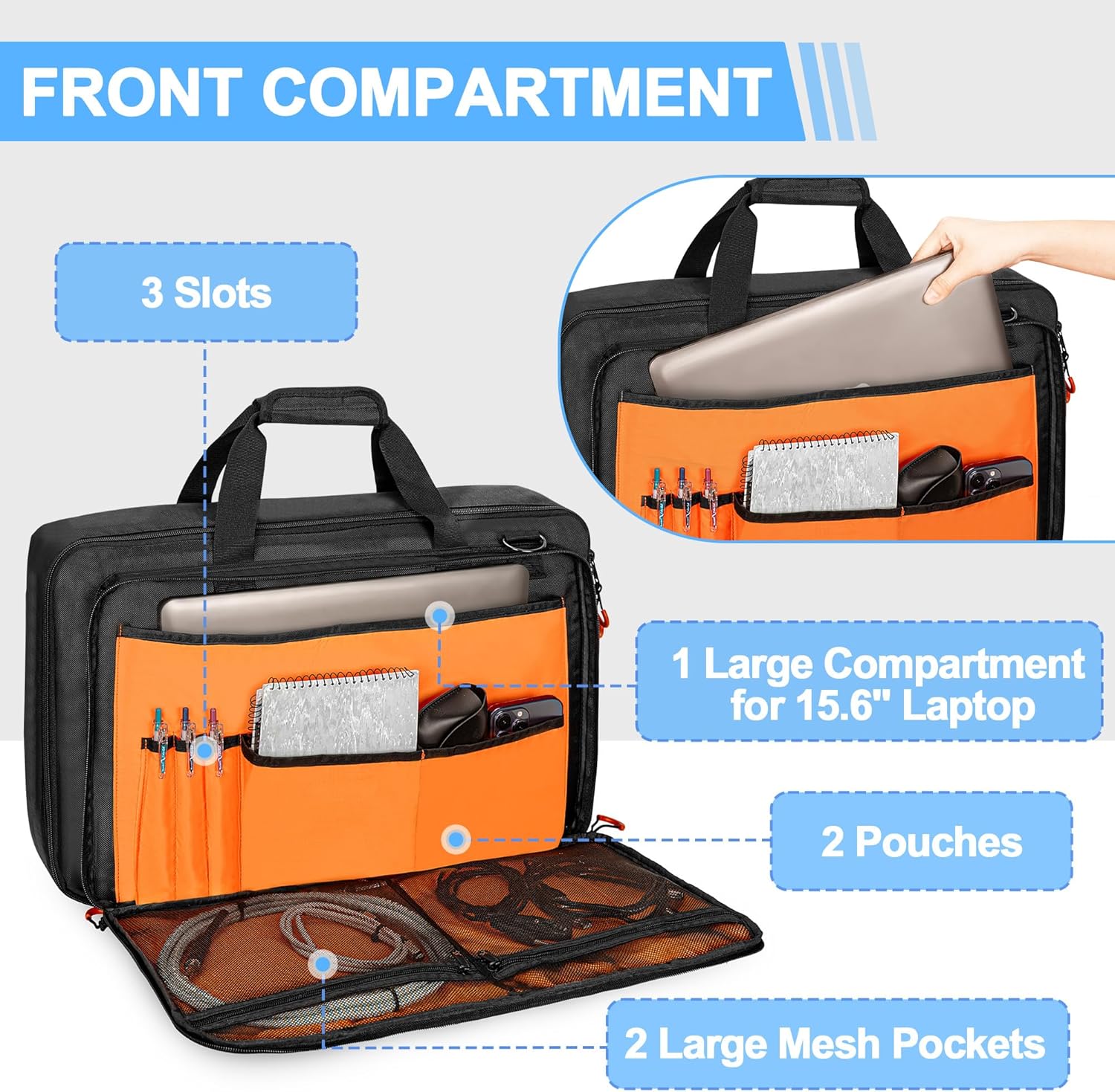 Rexmica DJ Controller Bag Compatible with Pioneer DDJ-FLX4/ DDJ-400/ DDJ-SB2/ DDJ-SB3/ DDJ-REV1, Padded DJ Controller Carrying Case with Laptop Compartment and Accessory Pockets for DJ Mixer, DJ Cable