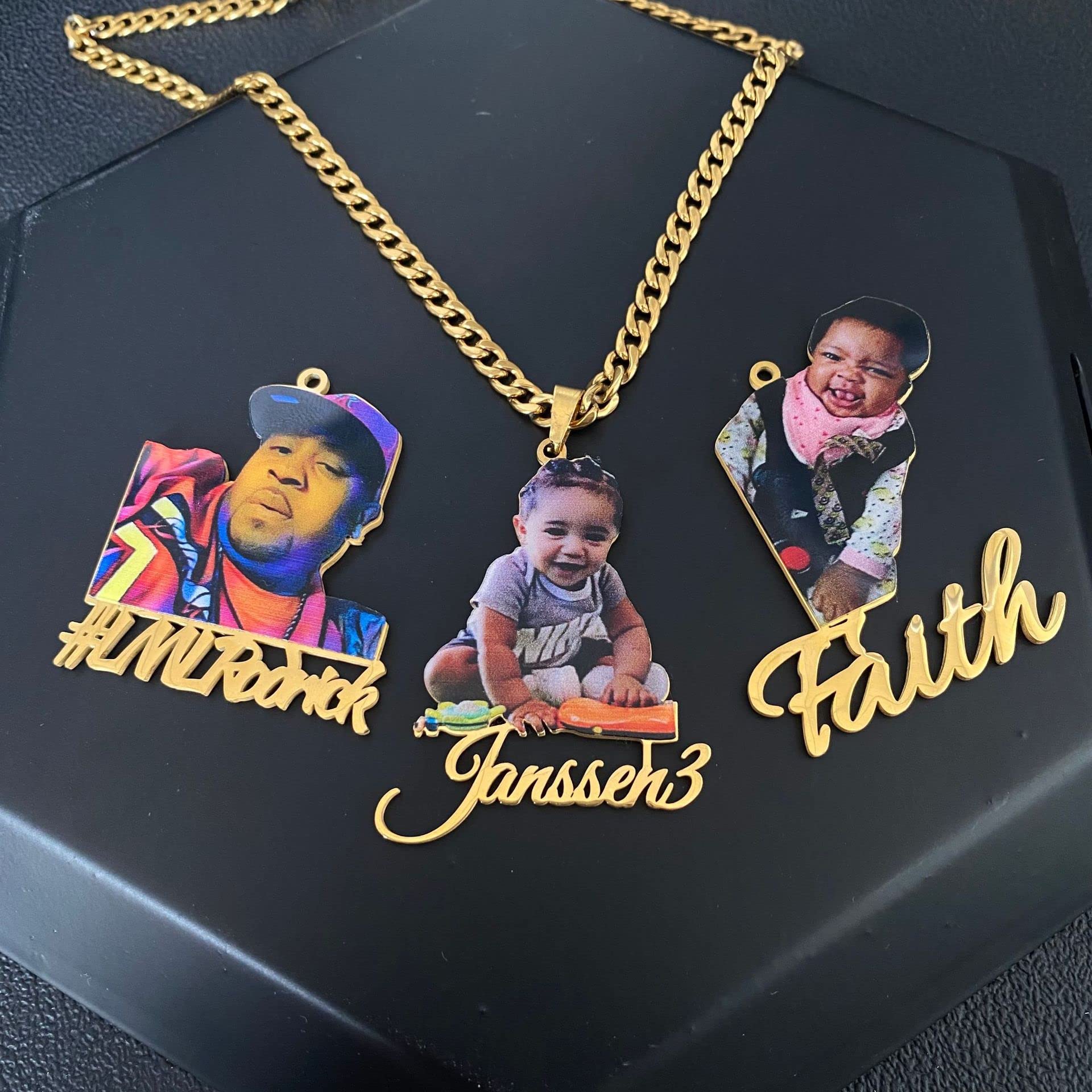 Collana con ciondolo con immagine personalizzata, Collana con immagine personalizzata Collana con foto personalizzata Collana con ciondolo con immagine a colori