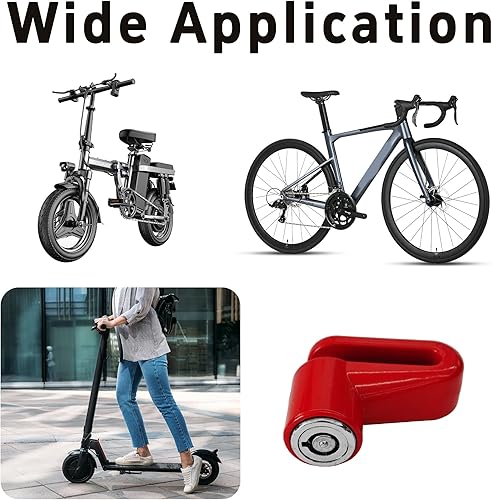 Miniatura 7 de Cerradura de freno de disco para motocicleta, resistente al agua, antirrobo, bloqueo de rueda de seguridad, candado para scooters y ciclismo de