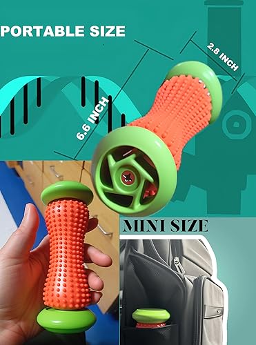 Miniatura 10 de ChiFit Manual Foot Massager Foot Roller Foot Reflexology Therapy Reach The Spleen and Relax The Nerves, Bag Packing (Dark Black)