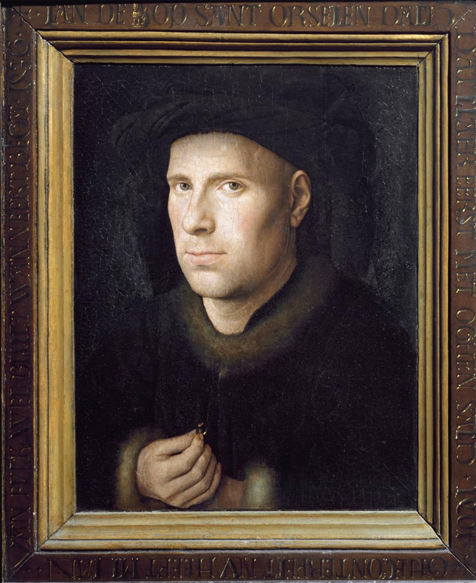 ARTXLXXBN Famous Painting Art Wall Decor Abstract Art Picture Portrait of Jan De Leeuw by Jan Van Eyck Animal Pictures for Home Decor 60x90cm