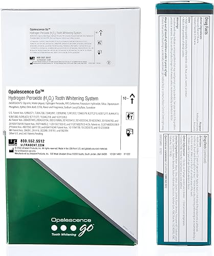 Miniatura 8 de Opalescence Opalescence Go - Paquete de blanqueamiento dental  Bandejas precargadas de peróxido de hidrógeno al 15% (10 golosinas) y pasta de
