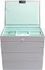 Stackers Dove Grey with Mint Green Classic Medium Jewellery Box, Set of 5