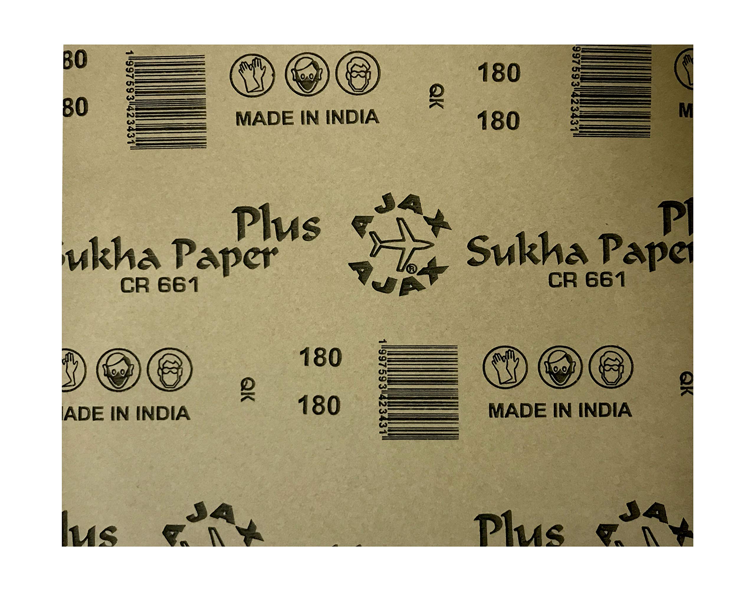 Sukha Alo Sand Paper 80 G; 100 G; 120 G; 150 G; 180 G; 220 G (Red) - Pack of 2 for Each grit 4