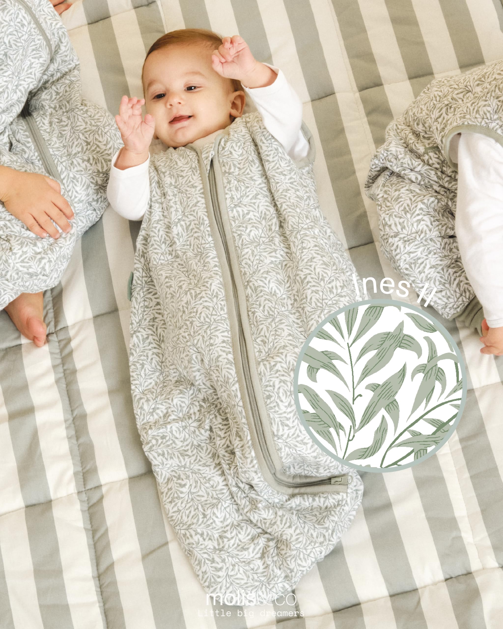 molis&co - Saco Dormir Bebé TOG 1-85 cm (6-18 Meses) - Saco Dormir Bebe Primavera y Otoño sin Mangas - Saco de Dormir Bebe para Niños Niñas (Unisex) - 100% Algodón (Oeko-Tex) - Ines II — view 4