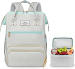 Sac à dos ETRONIK pour femmes, sac pour ordinateur portable de 17,3 po avec port de chargement USB, sacs à dos pour enseignants et infirmières, sac isotherme, cadeaux pour femmes et hommes en voyage, noir