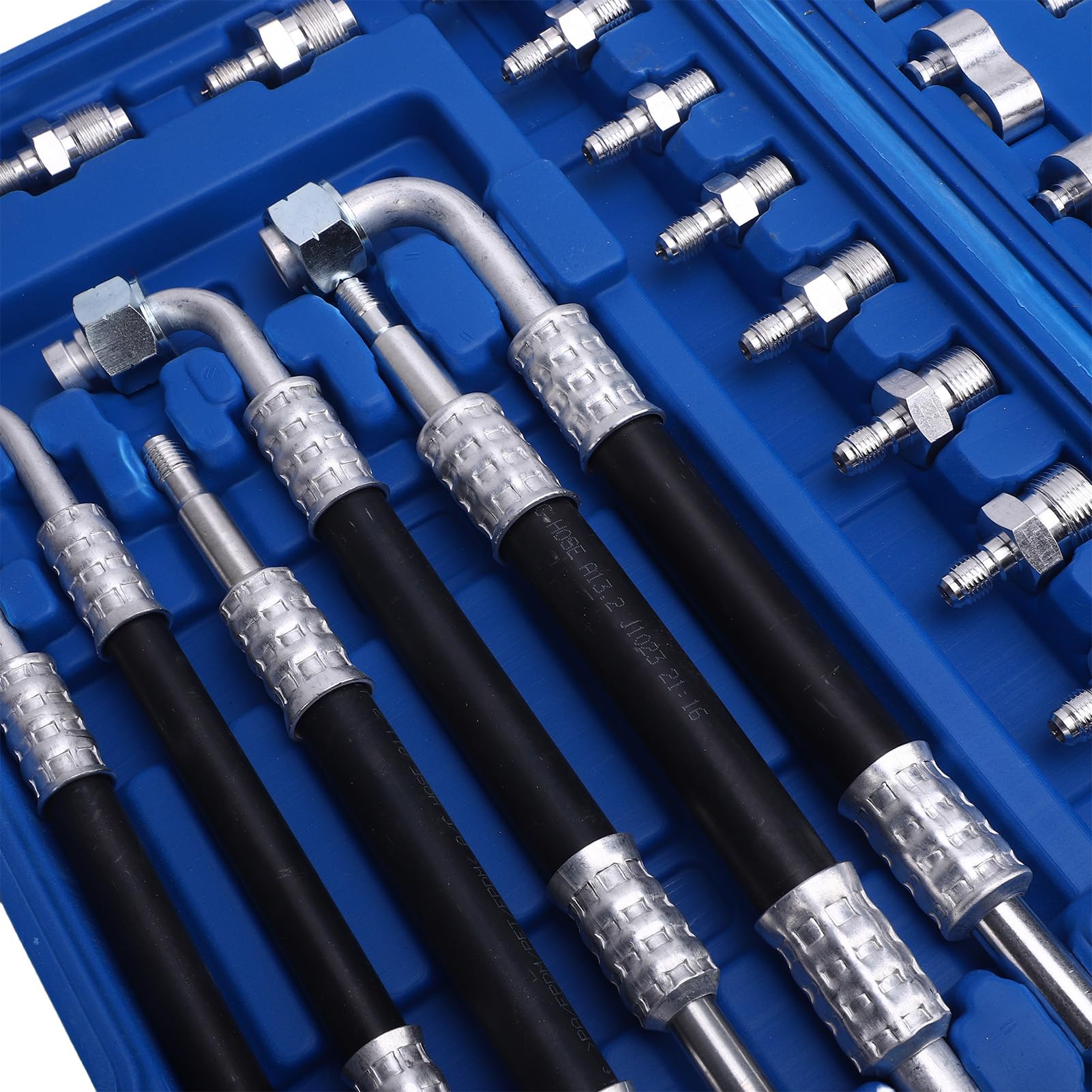 Kit de Herramientas de Detección de Fugas de Aire Acondicionado Automotriz de 56pcs Brass Brass Tool de Detección de Fugas, Juego de Reparación del Kit de Prueba de Fugas para
