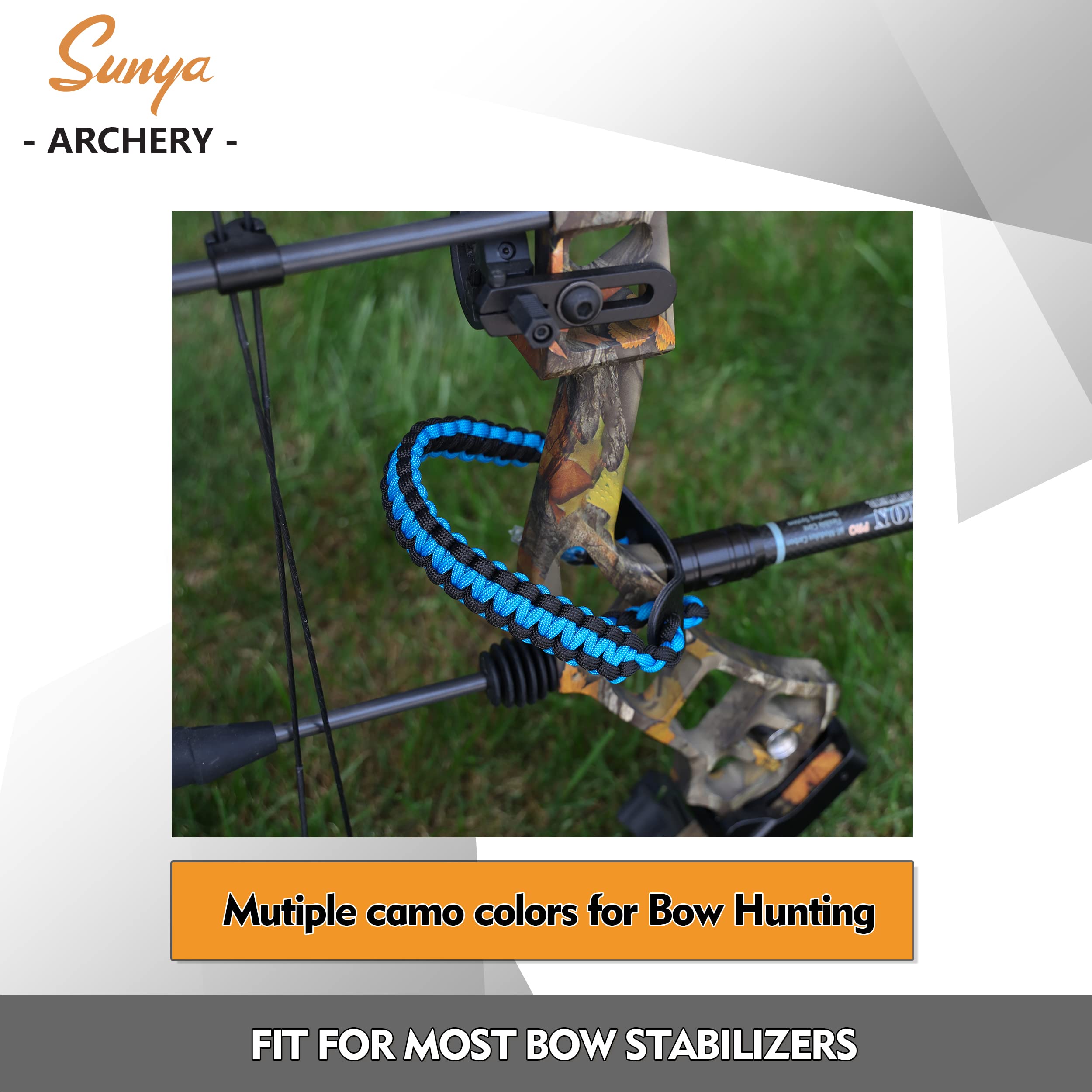 SUNYA Archery Bow Wrist Sling, 550 Paracord Strap