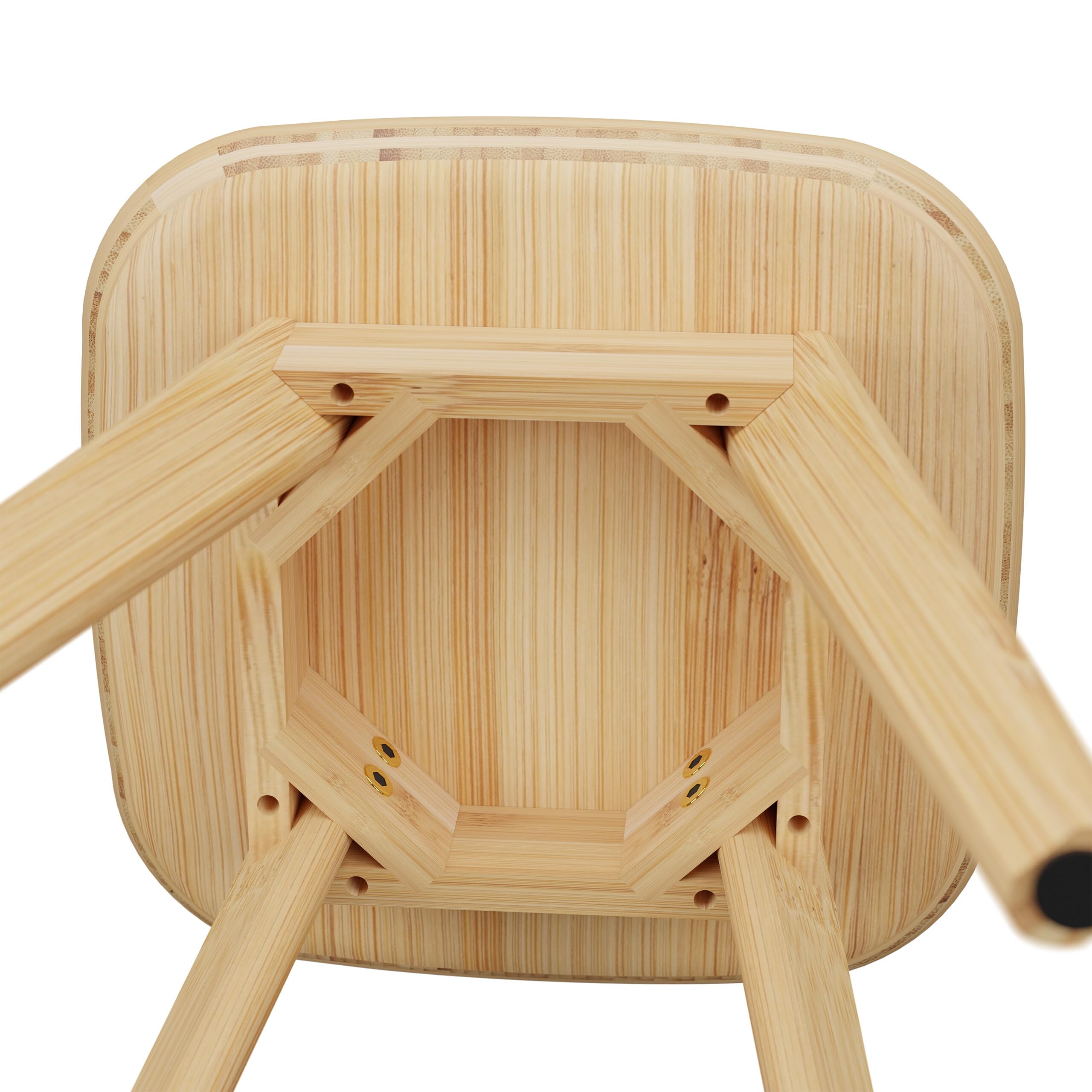 Tabourets de Cuisine Relaxdays, 2 sièges, Bambou, Salle de Bain, Couloir, H x L x P : 45,5 x 33 x 33 cm, naturels.