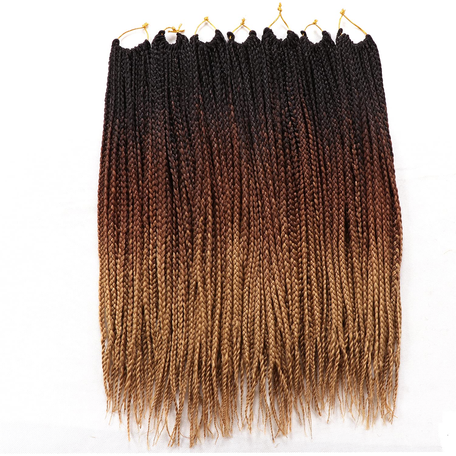 7 confezioni all'uncinetto Braids Meches extension capelli naturali per trecce africane parrucca nera parrucca donna naturale treccia africana donna (45,7 cm(confezione da 7), #1B-27-30)