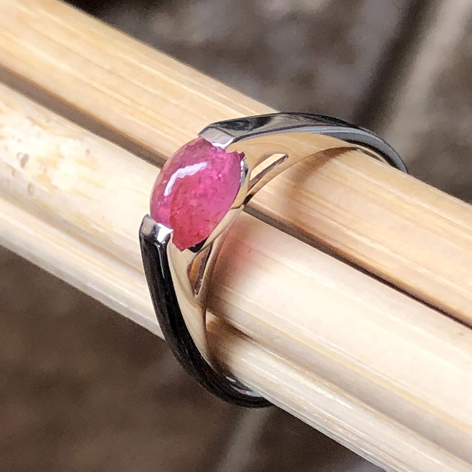 Natural Pink Tourmaline 925 Solid Sterling Silver Engagement Ring Size 6, 7, 8, 9 - Image 9