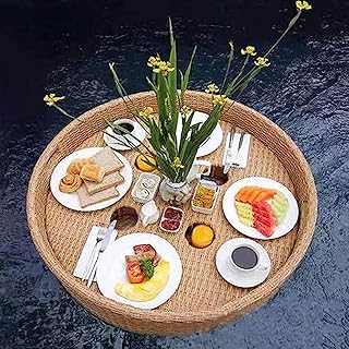 Bandeja Flotante para Servir Bebidas, Bandeja Flotante de Lujo para Piscina, Color Negro.