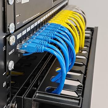 Panasony™ C100 C105 RIVECO 1U 24 Port Keystone Patch Panel Cat6 for Network