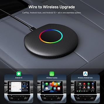 Wireless CarPlay Adapter, 4G LTE | GPS | Android 13 OS Magic AI Box, Smart Wireless Android Auto Adapter with AI Assistant, IoT Hub, Bluetooth, Support for YouTube/Netflix