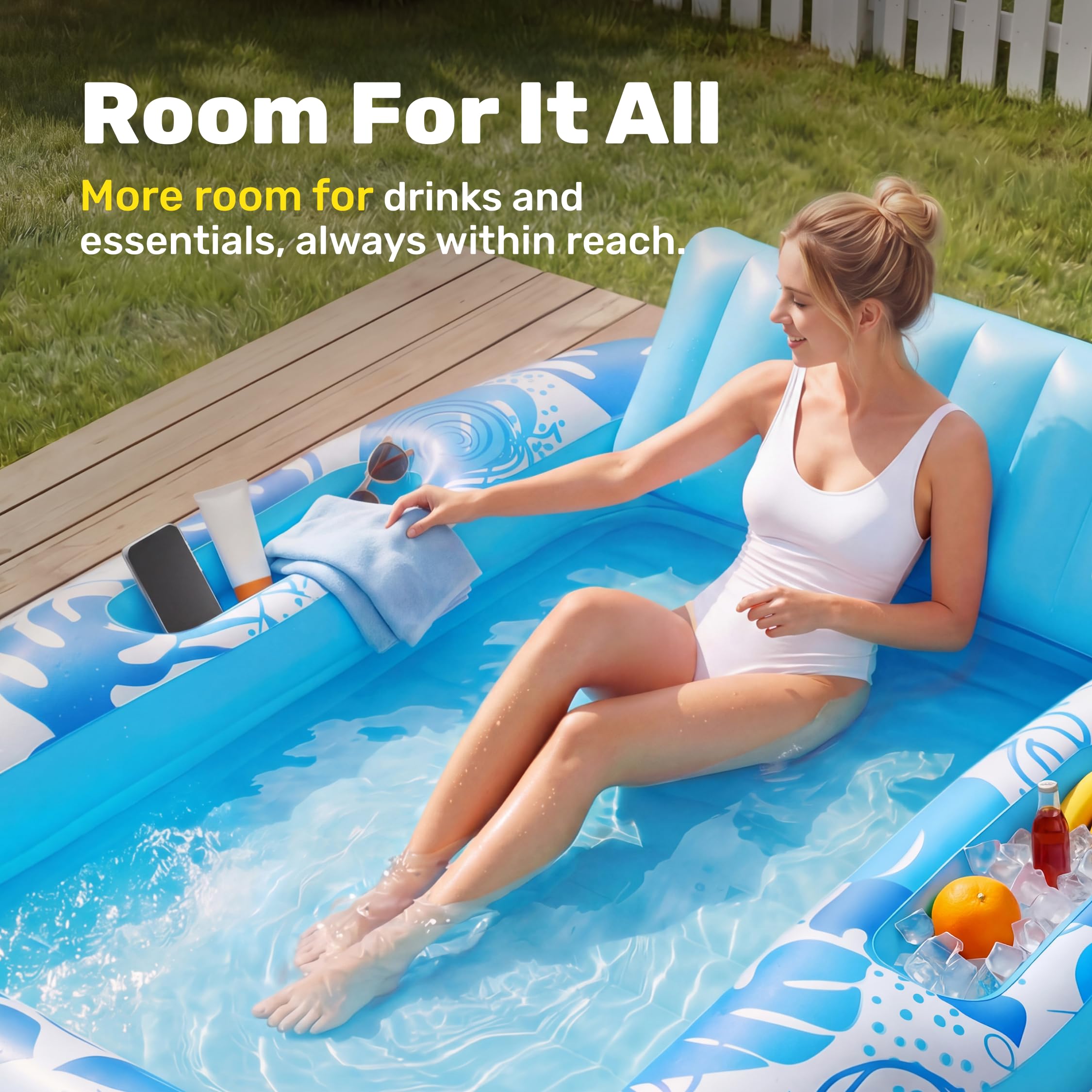 Sloosh Inflatable Tanning Pool Lounge Float - Image 2