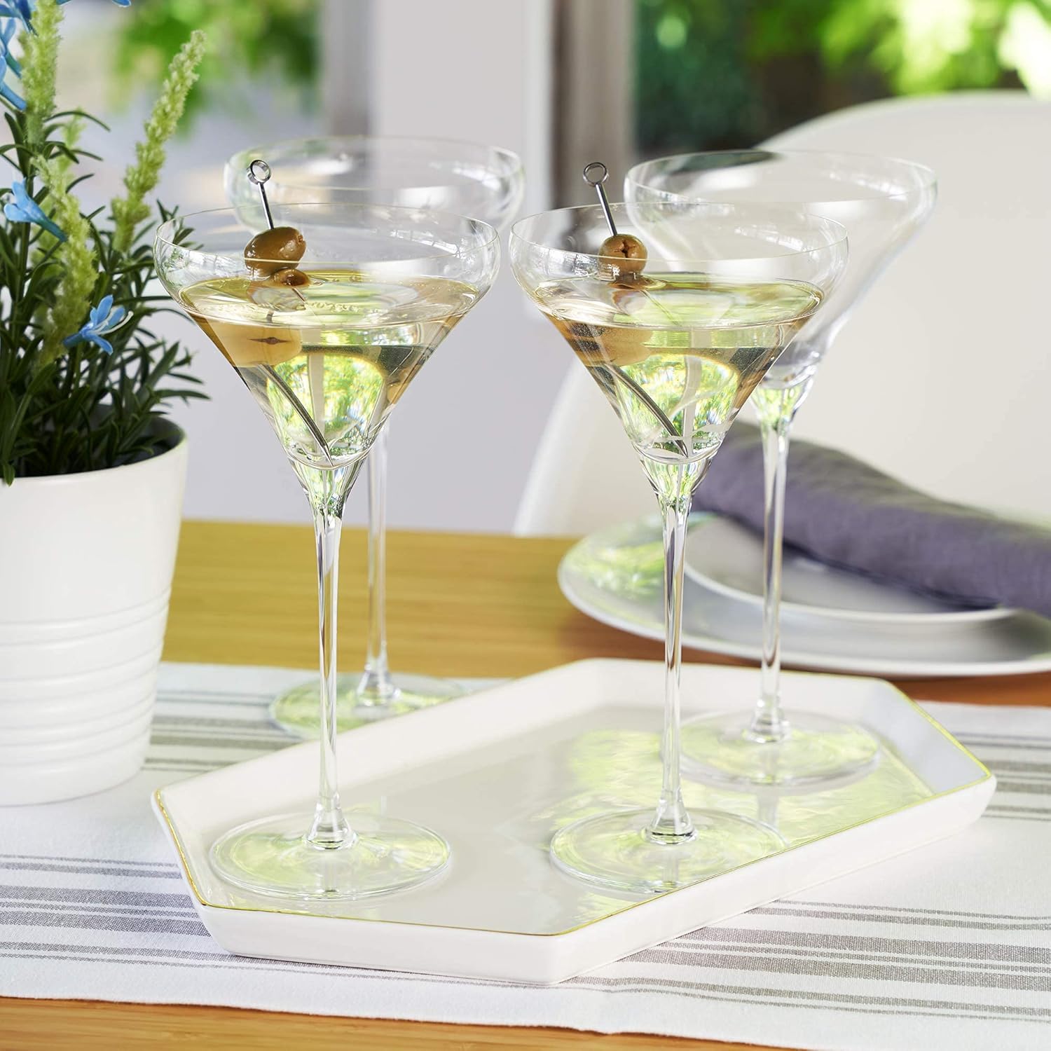 Spiegelau Willsberger Martini Glasses Set of 4 - European-Made Crystal, Modern Cocktail Glasses, Dishwasher Safe, Professional Quality Cocktail Glass Gift Set - 9.2 oz