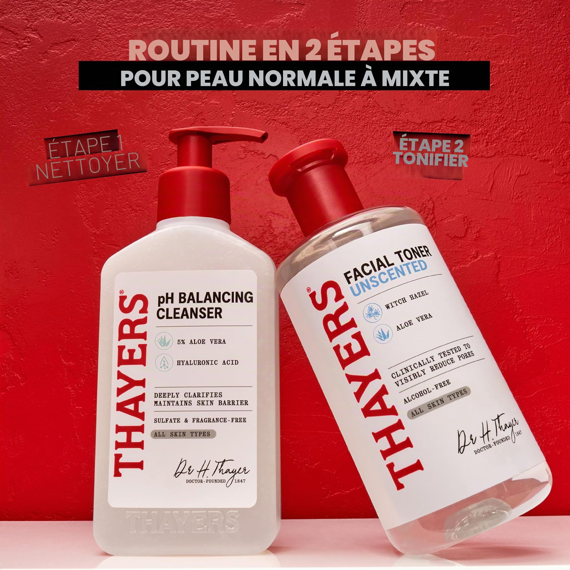 Thayers Lotion tonique douce Sans Parfum - Hamamélis & Aloe vera bio - hydratation & pores resserrés - sans cruauté envers les animaux - sans alcool - vegan - 98% d'ingrédients naturels - 355 ml