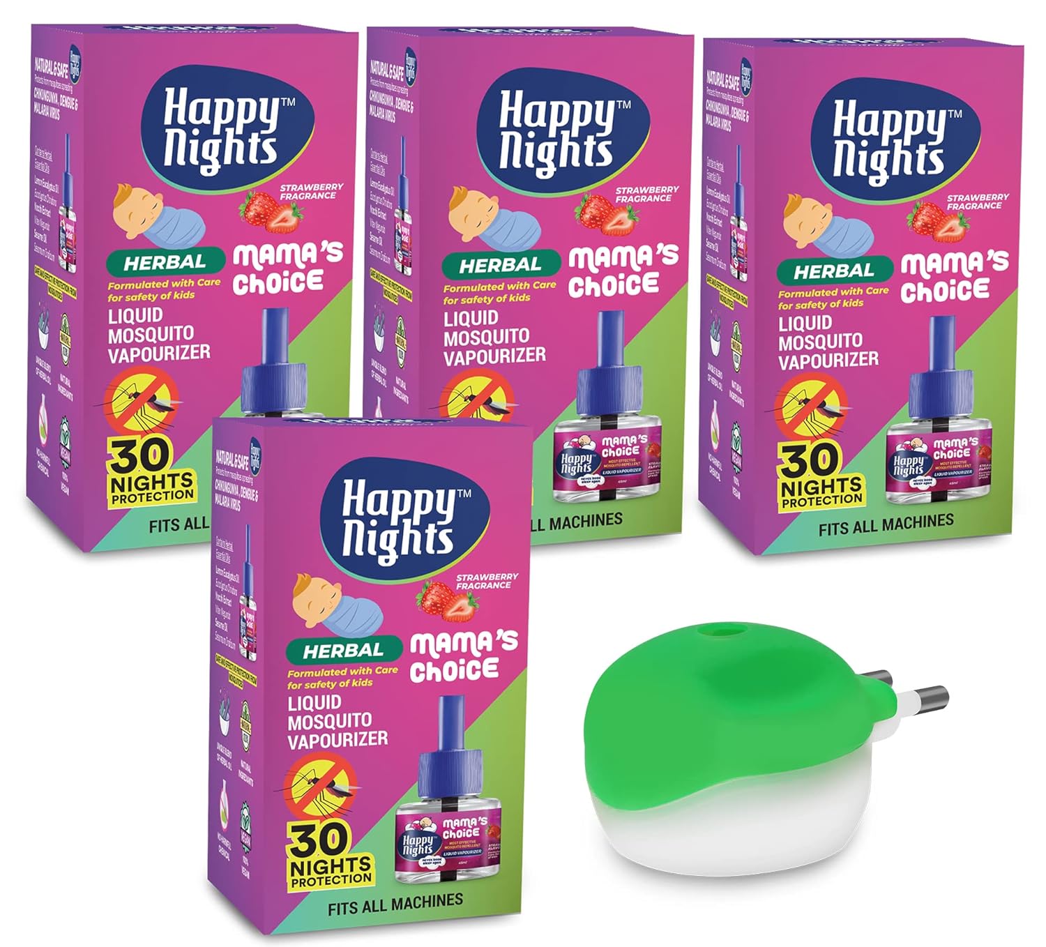 Happy Night Strawberry Mosquito Vapourizer Oil based Mosquito