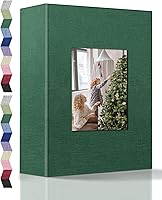Vista 1 de popotop - Álbum de fotos de 4 x 6 pulgadas con 100 fotos, libros de fotos con 100 bolsillos verticales, cubierta de lino para fotos familiares