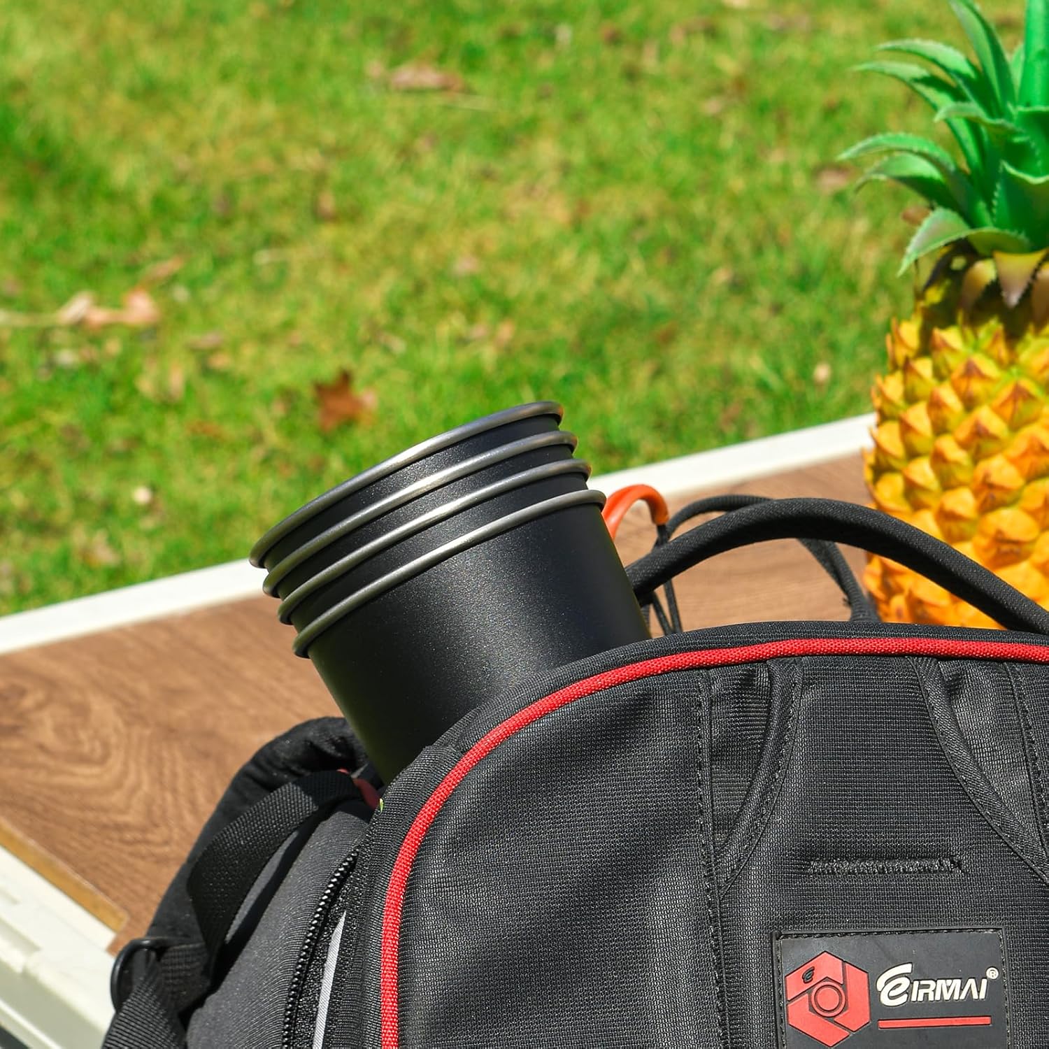 4 Pack Stainless Steel Cups 16oz -Black Stackable Metal Drinking Glasses for Camping, Travel, Shatterproof Tumblers - Image 4