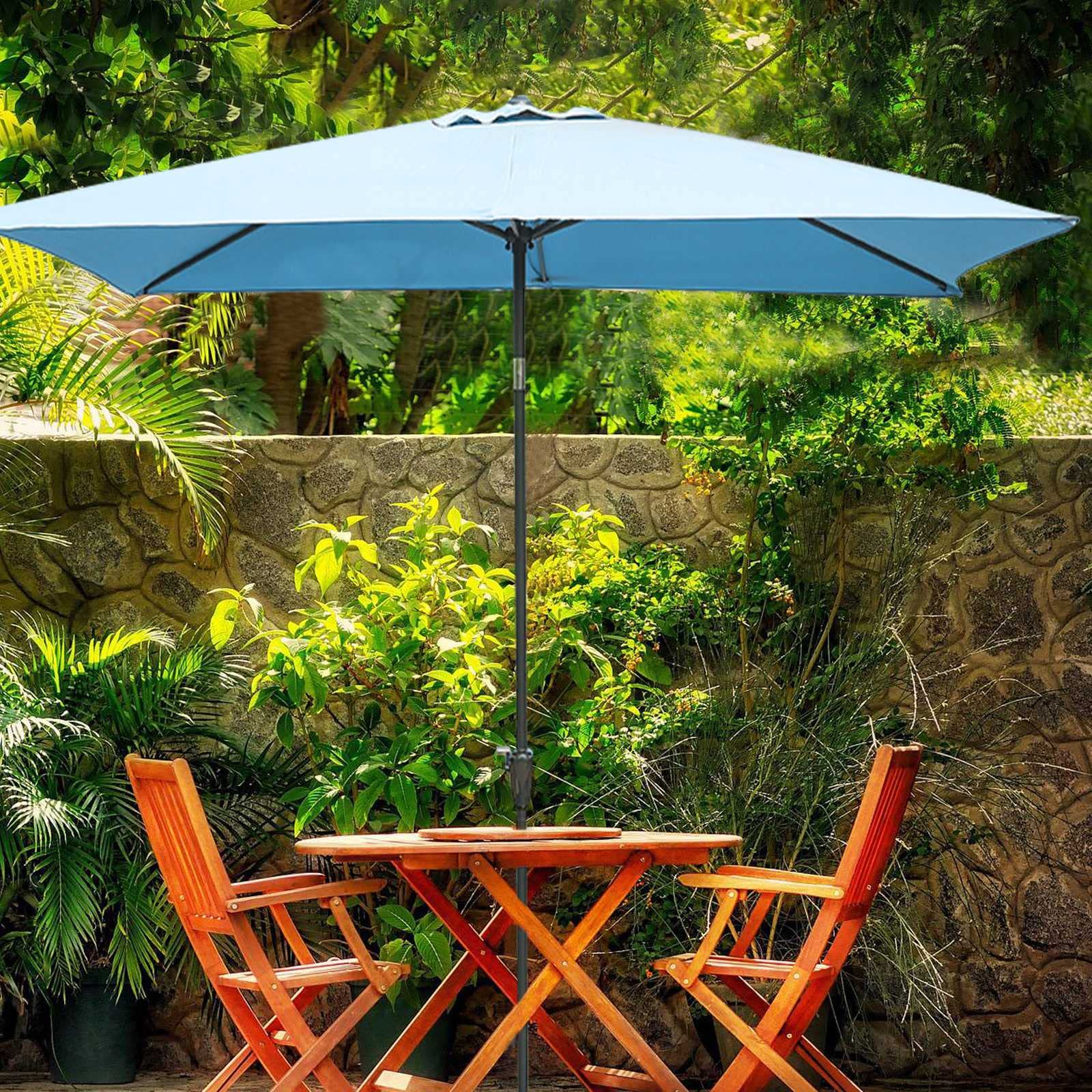 Parasol ogrodowy,Duży parasol ogrodowy, odkryty parasol stołowy do basenu z odpornym na przechylanie i korbę, chroniony przed promieniowaniem UV do trawnika ogrodowego na podwórku