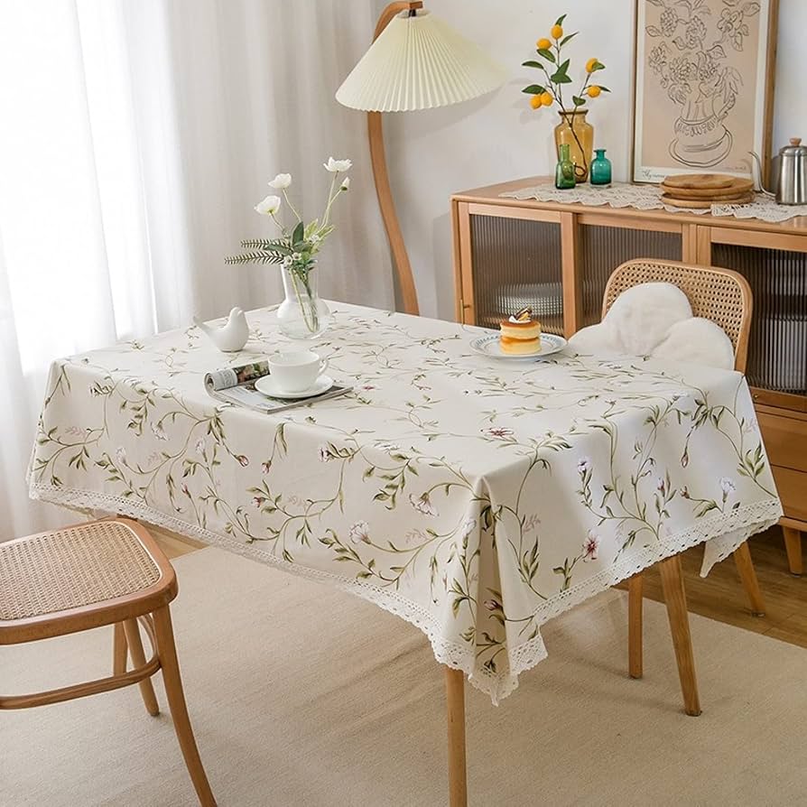 耐熱耐久のカット可能なテーブルクロス Amazon｜テーブルクロス 北欧風 綿麻 おしゃれ 150×240cm 長方形